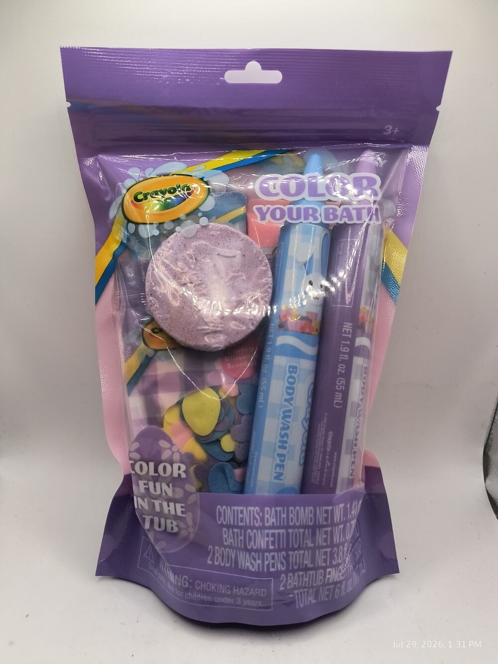 CRAYOLA Spring KIDS' "Color Your Bath" Set (Bomb, Confetti, Pens, Paints) NEW